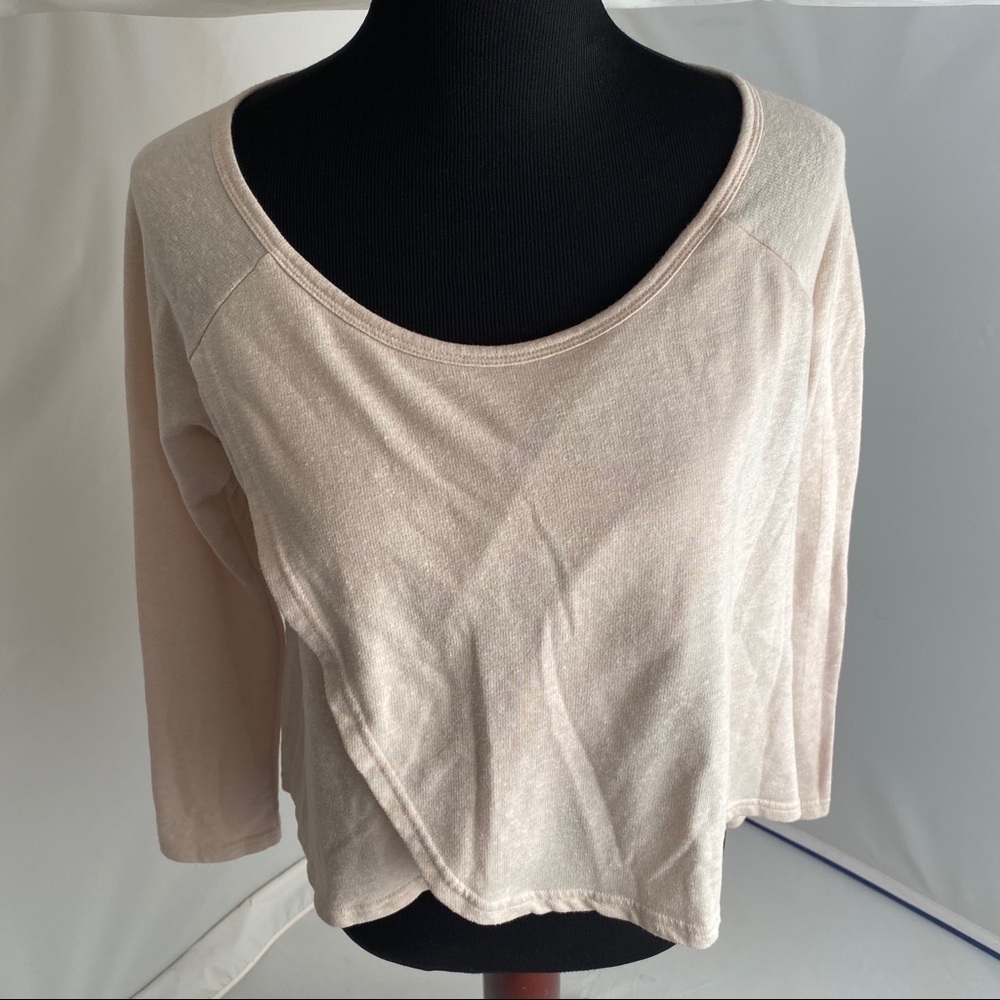 Jack oatmeal cropped crossover sweatshirt M